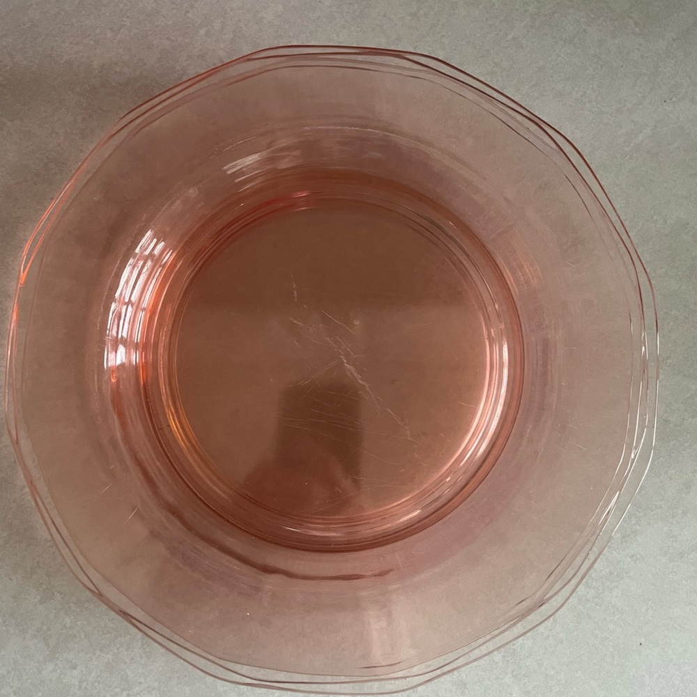 Depression Glass Plates (3)